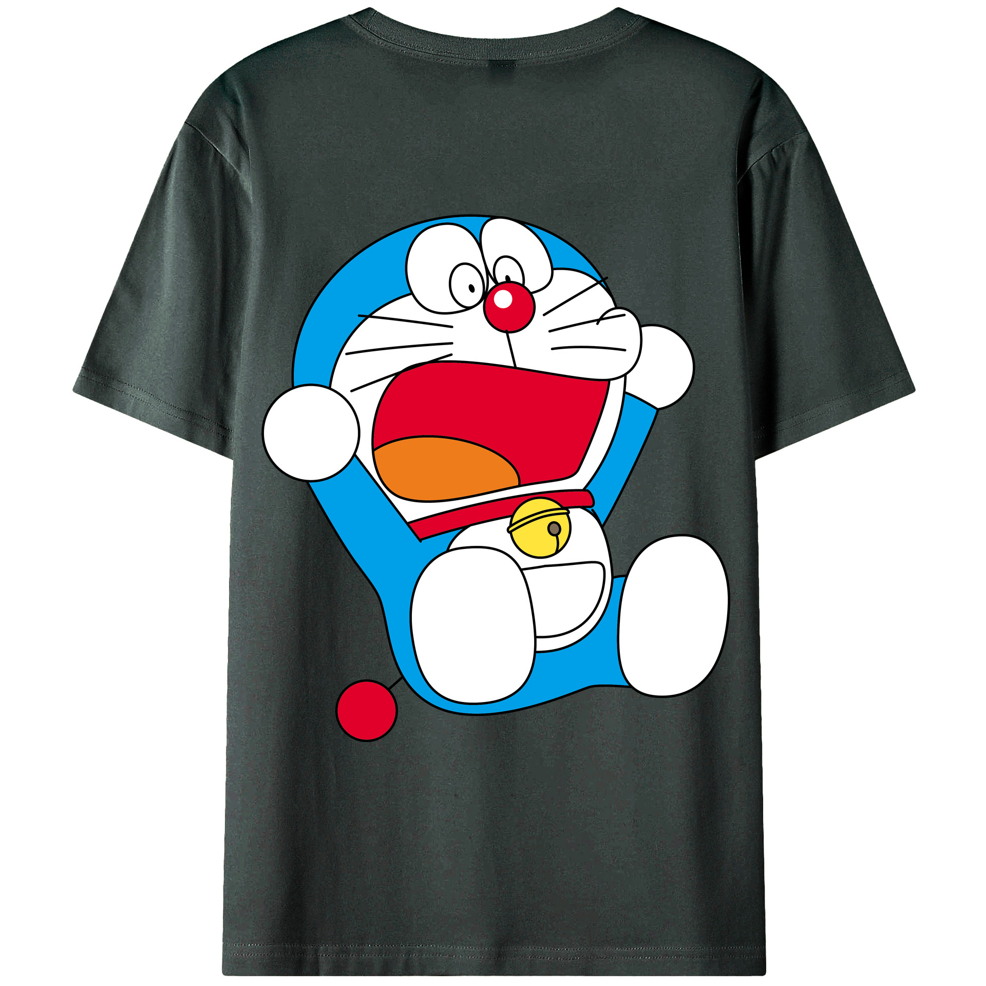 （画像用） ドラえもん Doraemon 綿100％ メンズ半袖Tシャツ（バックプリント） 通気性